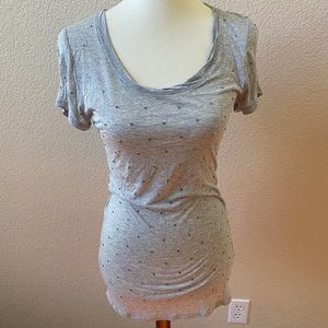 Grey Bebe Rhinestone Tee